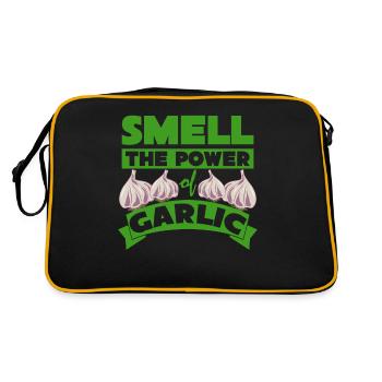 The Smell of Garlic - Retro Tasche - Schwarz/Gold - Hinten