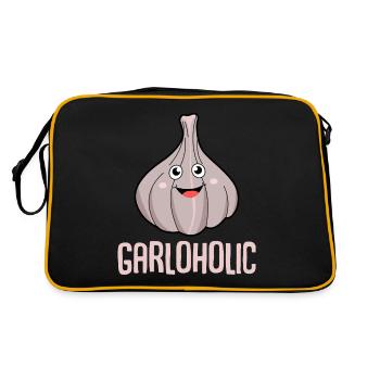 Garlic Garloholic - Retro Tasche - Schwarz/Gold - Hinten