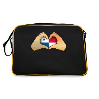 Panama - Retro Tasche - Schwarz/Gold - Hinten