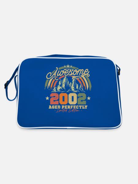 Vintage 2002 Gift, 21/22 Years - Retro Bag - blue/white - Back