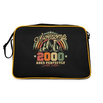 Vintage 2000 Cadeau 23/24 ans - Sac Retro - noir/or - Dos