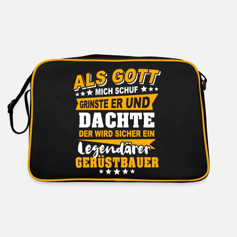 Gerüstbauer Sprüche Retro Tasche