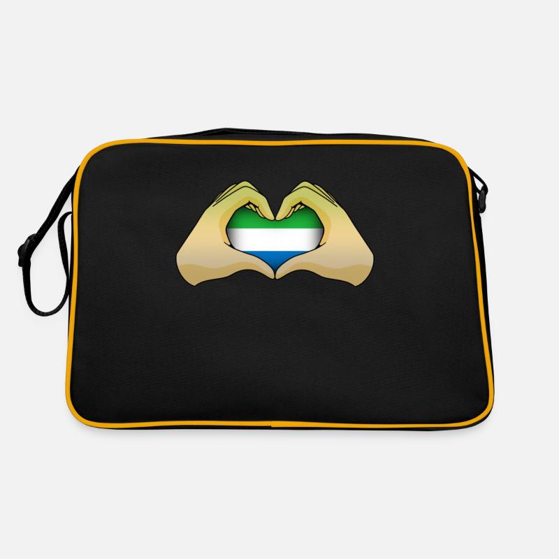 Sierra Leone - Retro Tasche - Schwarz/Gold