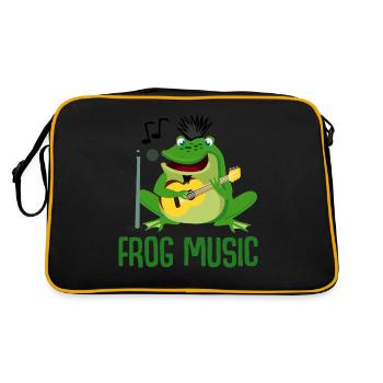 Rock Music Frog - Retro Bag - black/gold - Back