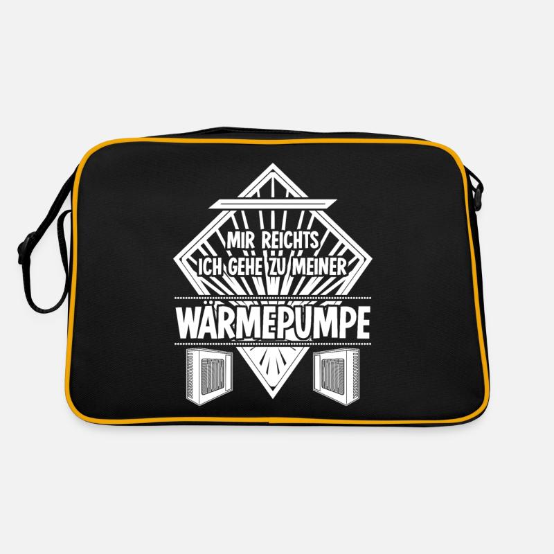 Wärmepumpe - Retro Tasche - Schwarz/Gold