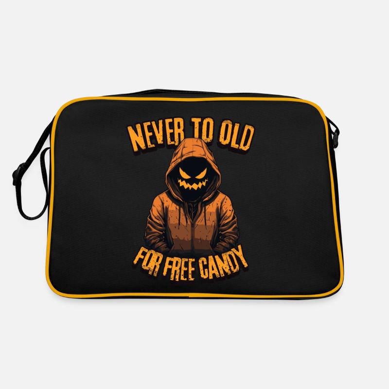 Spooky Jack O’Lantern Never Too Old For Free Candy Sac Retro