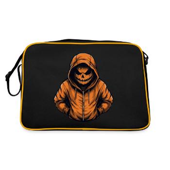 Creepy and stylish Jack O'Lantern Red Hoodie - Retro Bag - black/gold - Back