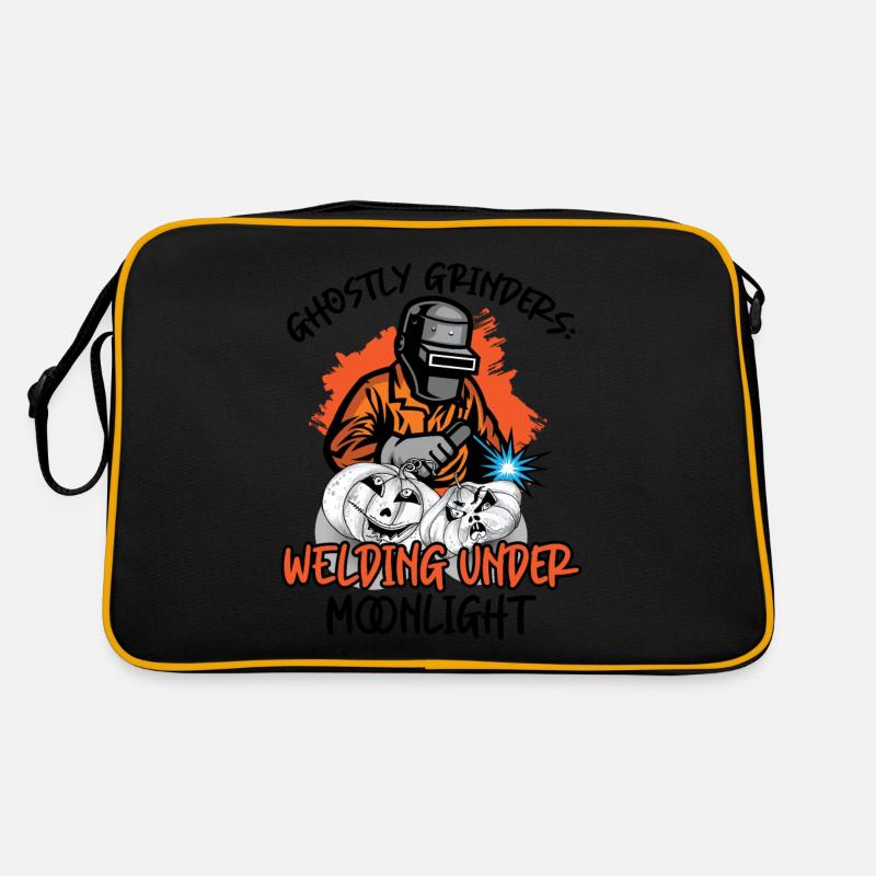 Spooky grinders: welding in the moonlight Retro Bag