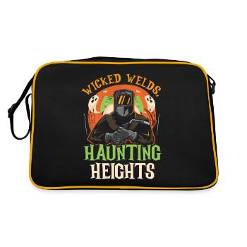 Wicked Welds Haunting Heights Schweißer Halloween - Retro Tasche - Schwarz/Gold - Hinten