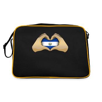 El Salvador - Retro Tasche - Schwarz/Gold - Hinten