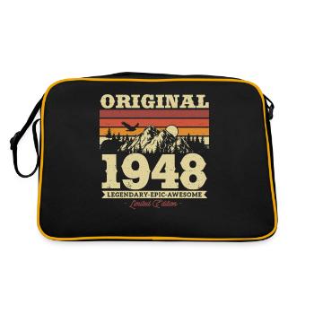 Vintage 1948 Gift 75/76 Years - Retro Bag - black/gold - Back
