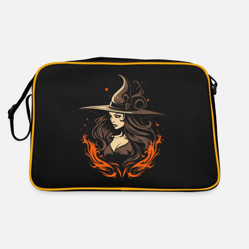 Magical Witch Splendour: Elegant Modern Witch Fire Retro Bag