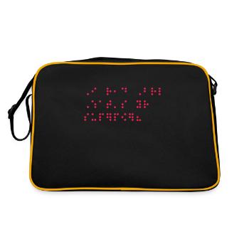 Braille Braille Blind Gift - Sac Retro - noir/or - Dos