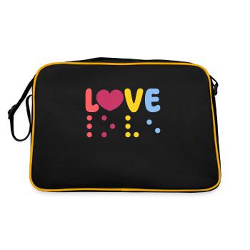Braille Braille Blind Gift - Sac Retro - noir/or - Dos