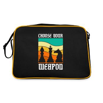 Chess Chess Board Checkmate Chess Player - Retro Bag - black/gold - Back
