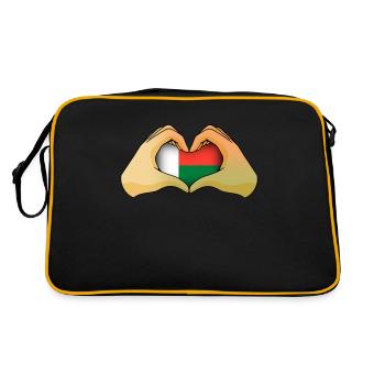 Madagaskar - Retro Tasche - Schwarz/Gold - Hinten