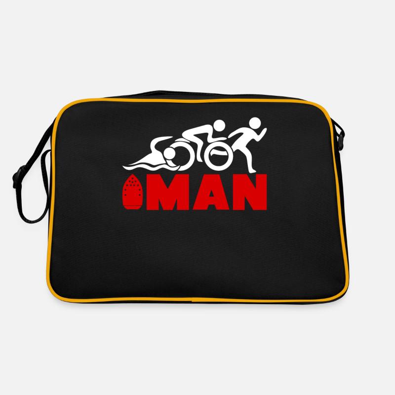 Triathlon Witz Triathleten Triathlet Retro Tasche