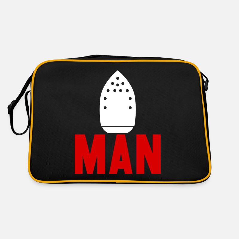 Triathlon Triathleten Witz Triathlet - Retro Tasche - Schwarz/Gold