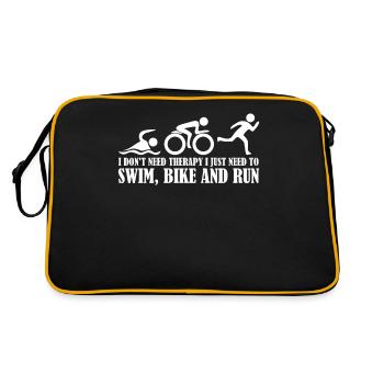 Triathlètes de triathlon Triathlète drôle - Sac Retro - noir/or - Dos