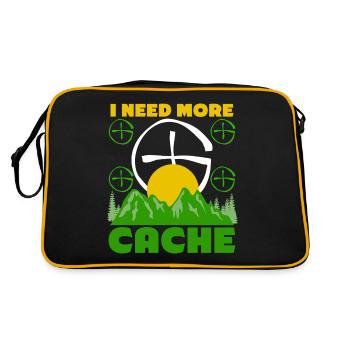 Geocacher Saying Chasse au trésor Geocache - Sac Retro - noir/or - Dos