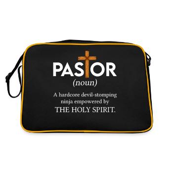 Pastor Definition - Retro Bag - black/gold - Back