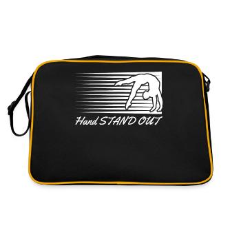 Rhythmische Sportgymnastik Turnen - Retro Tasche - Schwarz/Gold - Hinten