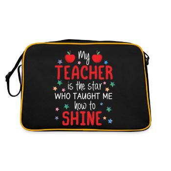 My Teacher Is The Star Who Taught Me How To Shine - Retro Bag - black/gold - Back
