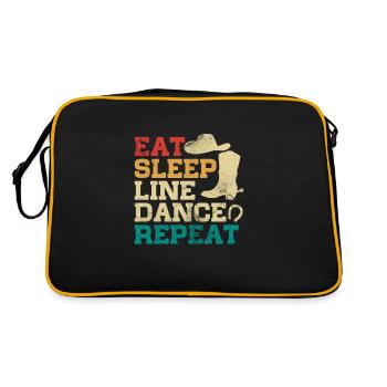 Linedance - Retro Tasche - Schwarz/Gold - Hinten