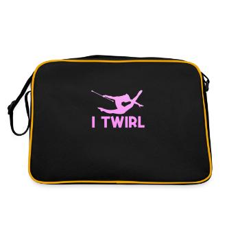 Baton Twirling Gymnastique Gymnastique Cadeau - Sac Retro - noir/or - Dos