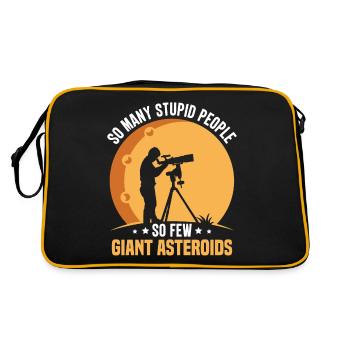 Astéroïdes Drôles d’Astronomes de l’Espace Astrophysicien - Sac Retro - noir/or - Dos