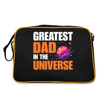 Le plus grand père de l’univers Science Papa Drôle - Sac Retro - noir/or - Dos