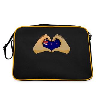 Nouvelle Zélande - Sac Retro - noir/or - Dos