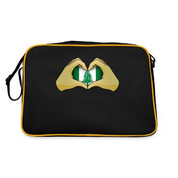 Norfolkinsel - Retro Tasche - Schwarz/Gold - Hinten