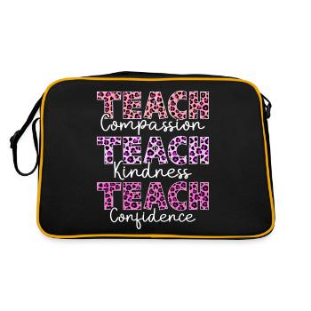 Enseigner la compassion La gentillesse La confiance se répand - Sac Retro - noir/or - Dos