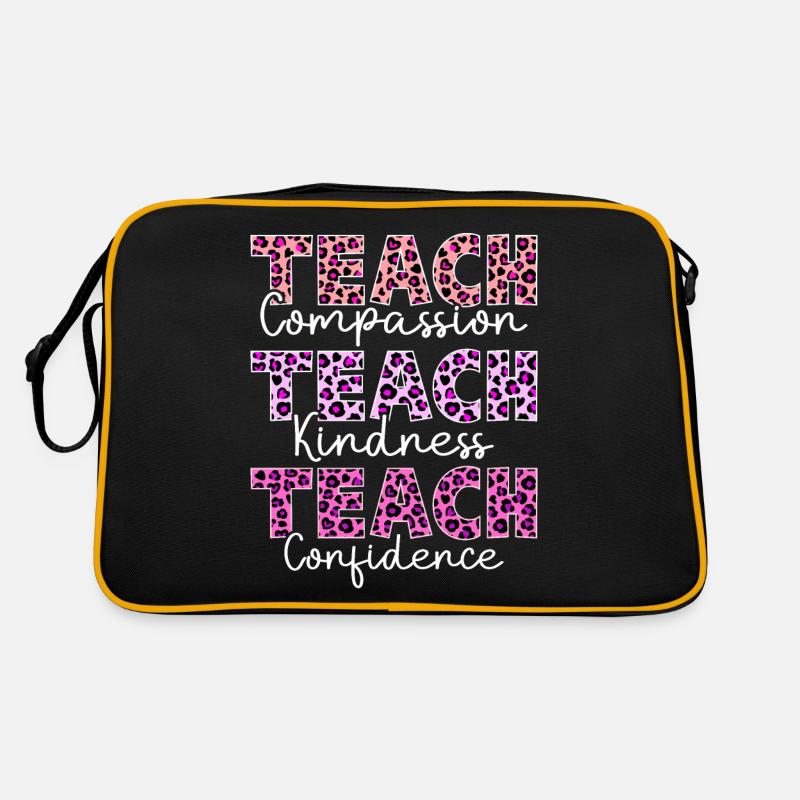 Lehren Sie Mitgefühl, Freundlichkeit, Selbstvertrauen, verbreiten Sie Retro Tasche