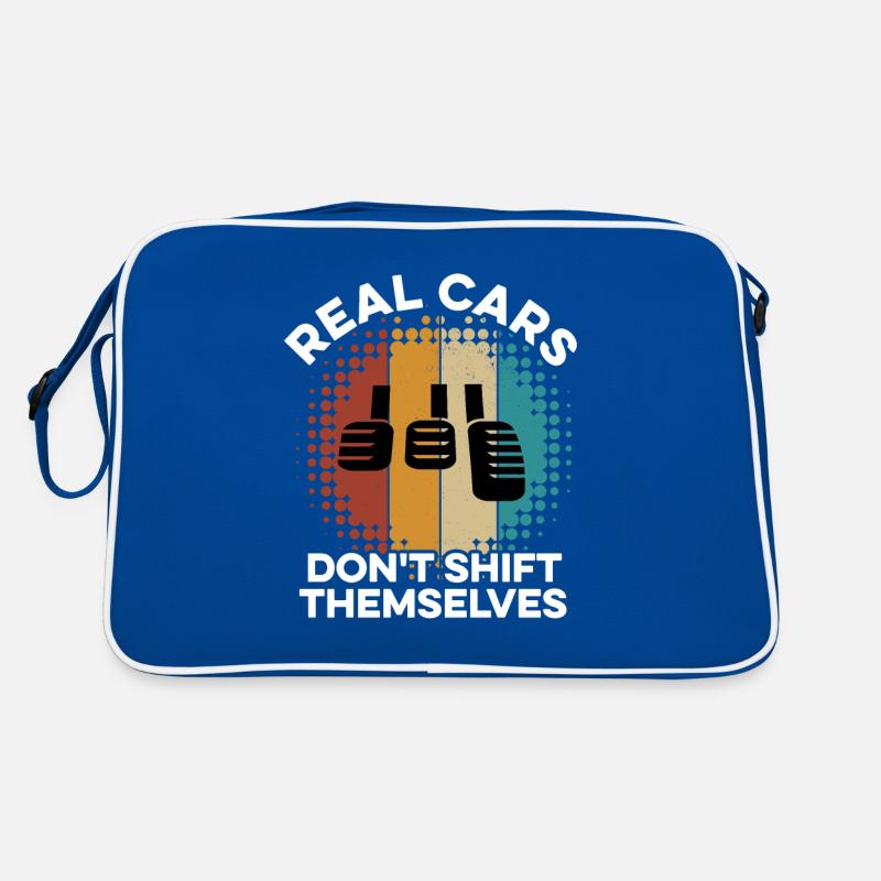 Echte Autos schalten sich nicht selbst 3 Pedale manuell Retro Tasche