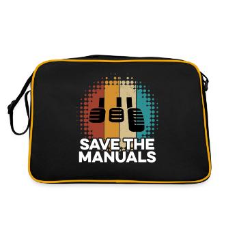 Enregistrer les manuels Manuel de vitesse de changement de vitesse - Sac Retro - noir/or - Dos