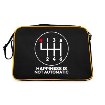Happiness Is Not Automatic 3 Pedals Manual - Retro Bag - black/gold - Back