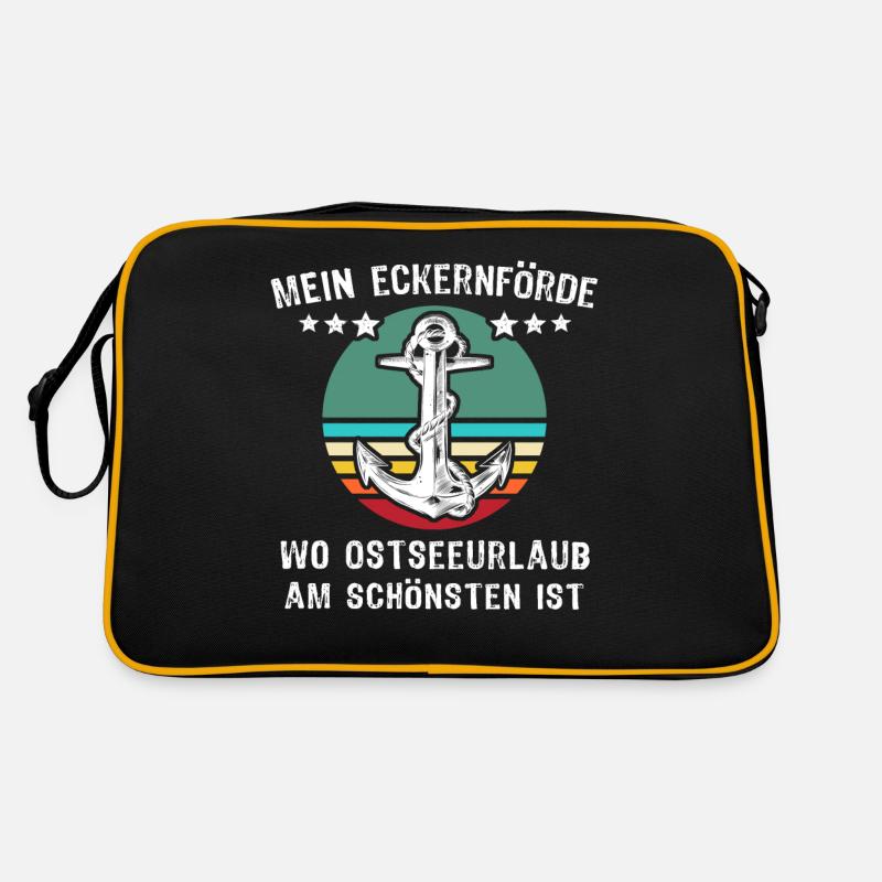 Eckernförde Urlaub Sprüche Retro Tasche