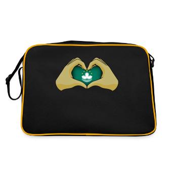 Macau - Retro Tasche - Schwarz/Gold - Hinten