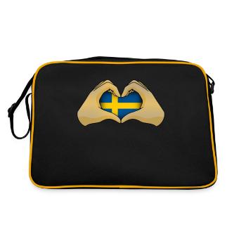 Suède - Sac Retro - noir/or - Dos