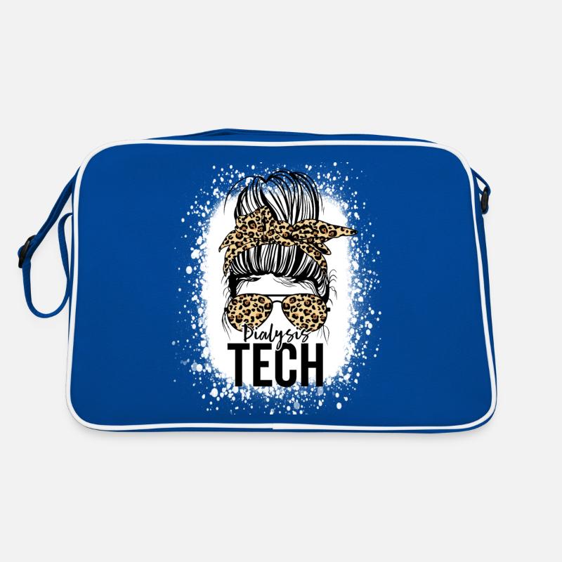 Dialysis Tech Funny Dialysis Technicien en dialyse Messy Bun Sac Retro