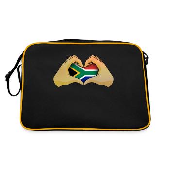 Afrique du Sud - Sac Retro - noir/or - Dos