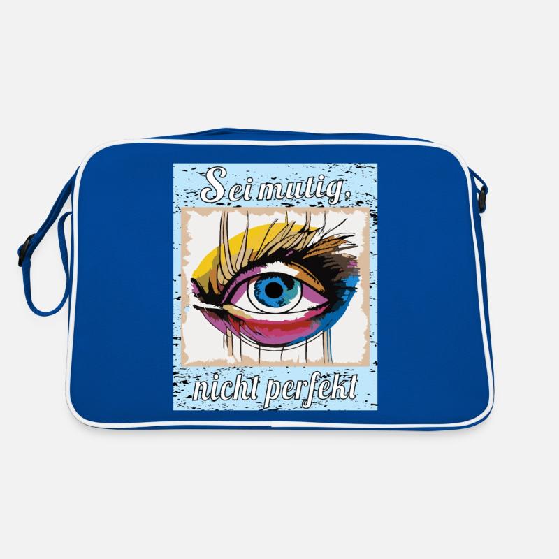 Sei mutig, nicht perfekt Retro Tasche