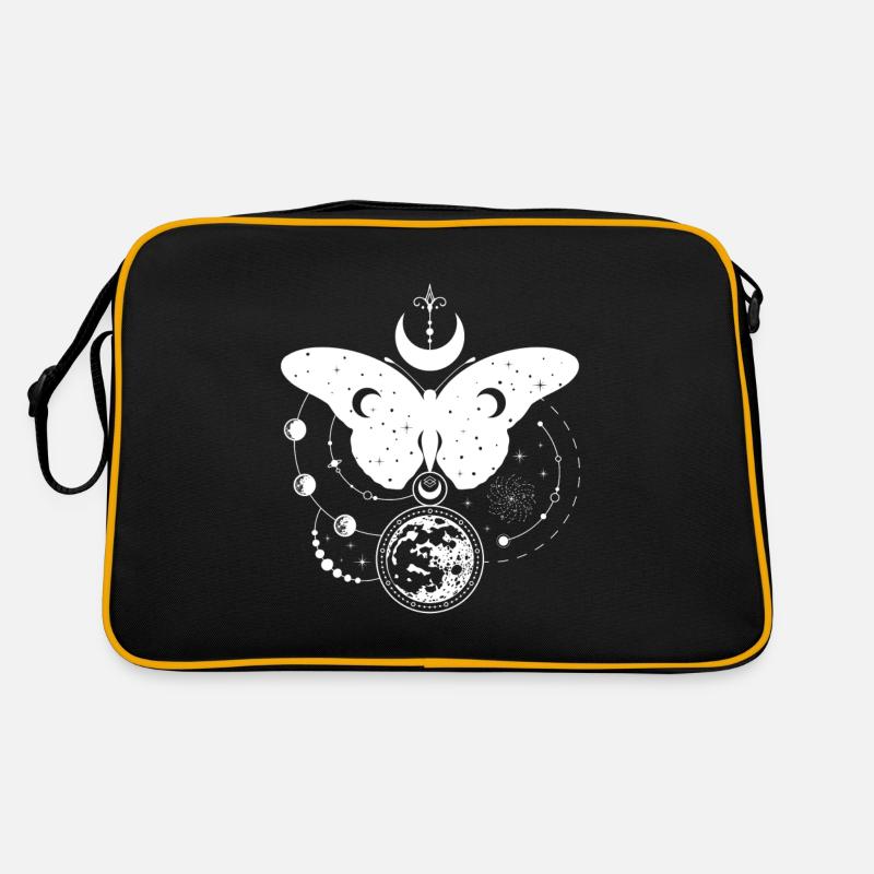 Mystical Astro Butterfly with Moon Phases Retro Bag