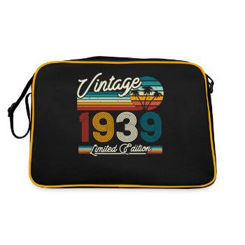 Birthday present born in 1939 84/85 years - Retro Bag - black/gold - Back