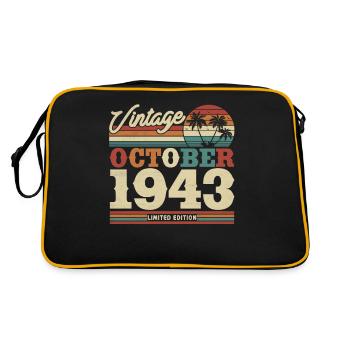 Vintage Gift 80/81 years 1943 - Retro Bag - black/gold - Back
