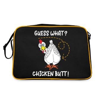 Guess What Chicken Butt - Retro Bag - black/gold - Back
