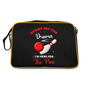 Bowling Spare - Retro Tasche - Schwarz/Gold - Hinten