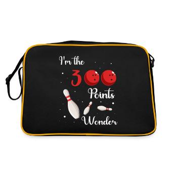 Bowling Player - Retro Tasche - Schwarz/Gold - Hinten